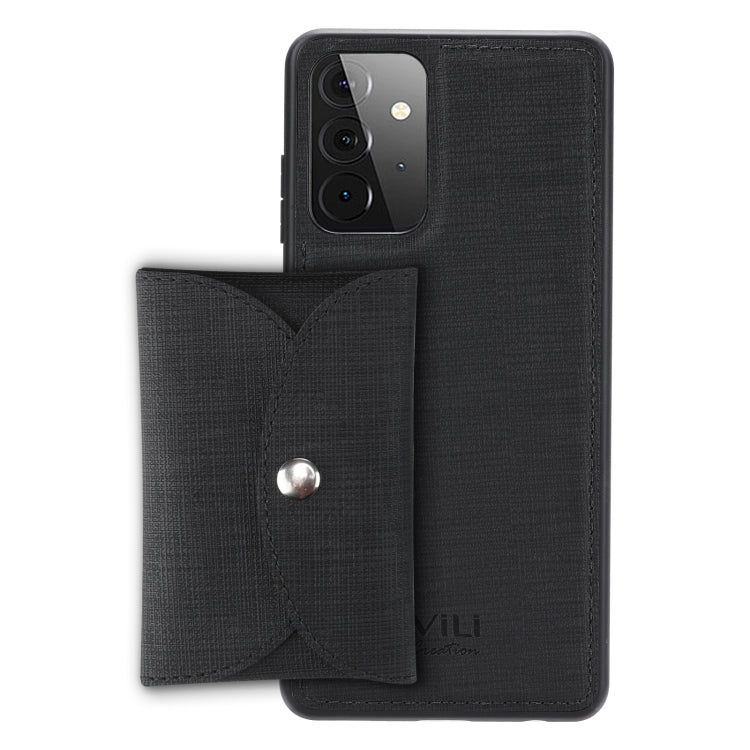 Custodia portafoglio magnetica in tessuto per Samsung Galaxy A52