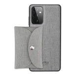 Custodia portafoglio magnetica in tessuto per Samsung Galaxy A52