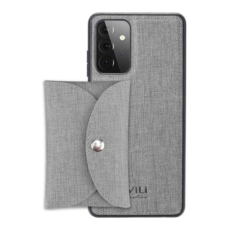 Custodia portafoglio magnetica in tessuto per Samsung Galaxy A52