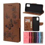 Custodia portafoglio in pelle con farfalle per Samsung Galaxy A32