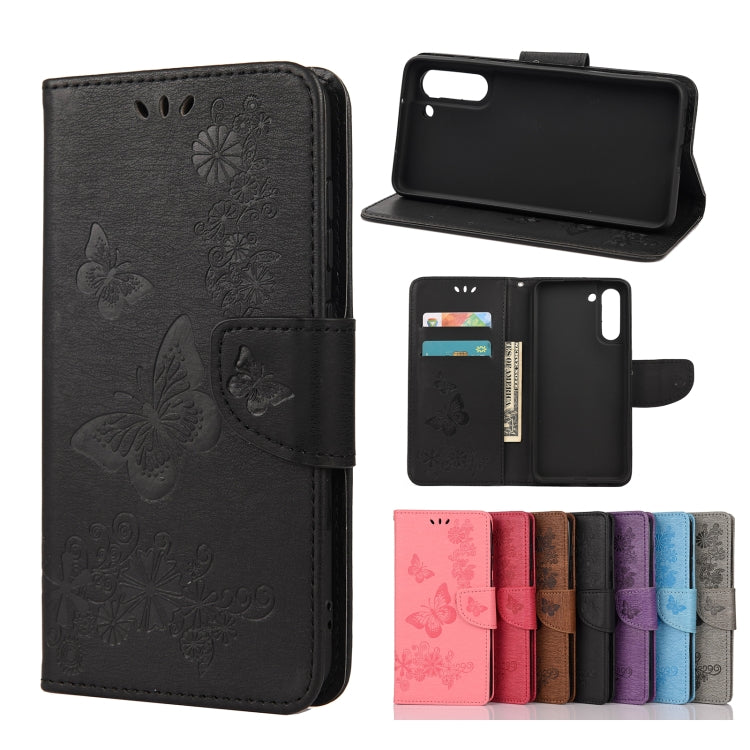 Custodia portafoglio in pelle con farfalle per Samsung Galaxy A32