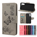 Custodia portafoglio in pelle con farfalle per Samsung Galaxy A32