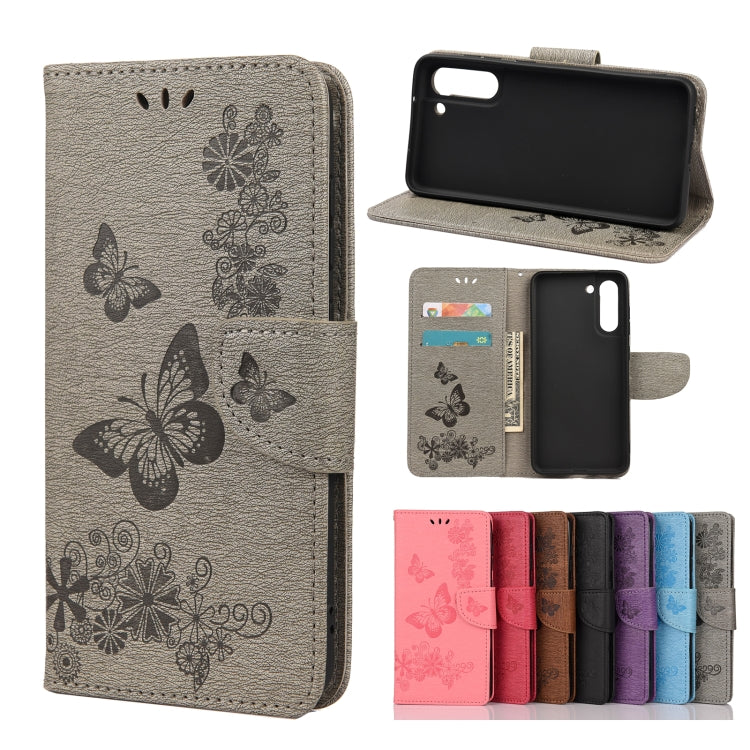 Custodia portafoglio in pelle con farfalle per Samsung Galaxy A32