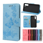 Custodia portafoglio in pelle con farfalle per Samsung Galaxy A32