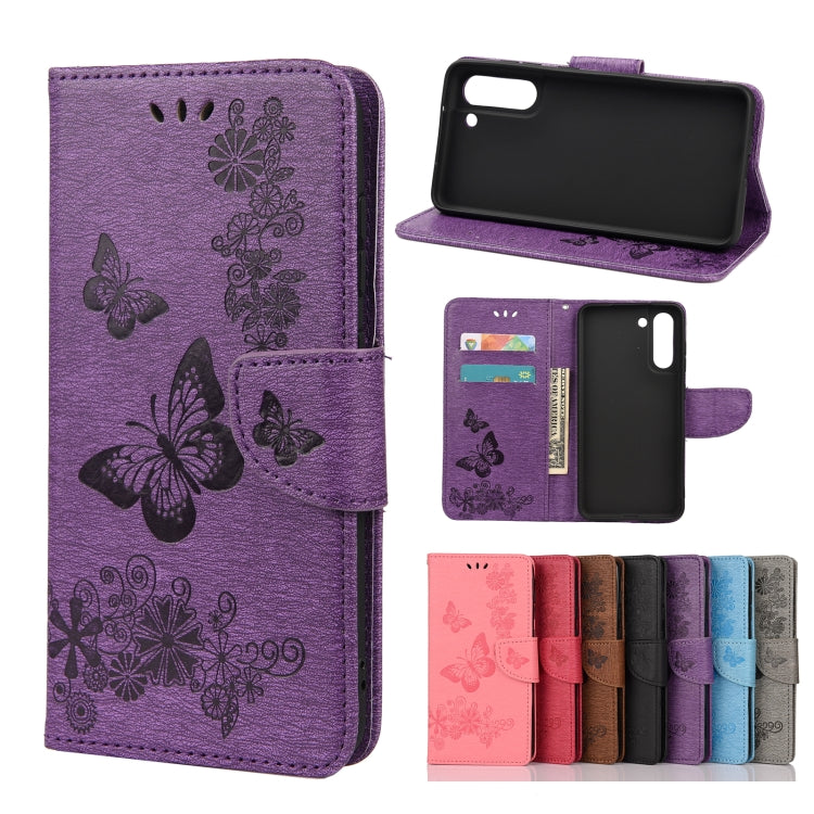 Custodia portafoglio in pelle con farfalle per Samsung Galaxy A32