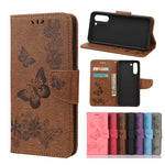 Custodia portafoglio in pelle con farfalle per Samsung Galaxy A32