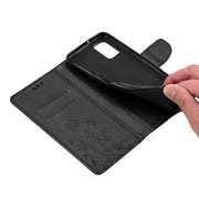 Custodia portafoglio in pelle con motivo farfalla per Galaxy S21