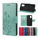 Custodia portafoglio in pelle con farfalla per Galaxy S21 FE