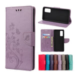 Custodia portafoglio in pelle con farfalla per Galaxy S21 FE