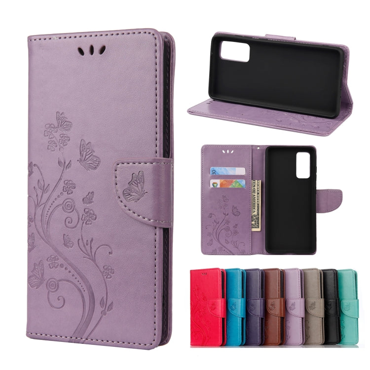 Custodia portafoglio in pelle con farfalla per Galaxy S21 FE