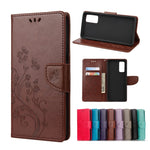Custodia portafoglio in pelle con farfalla per Galaxy S21 FE