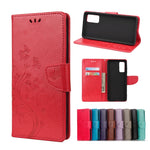 Custodia portafoglio in pelle con farfalla per Galaxy S21 FE