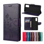 Custodia portafoglio in pelle con farfalla per Galaxy S21 FE