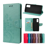 Custodia portafoglio in pelle con farfalla per Galaxy S21 FE