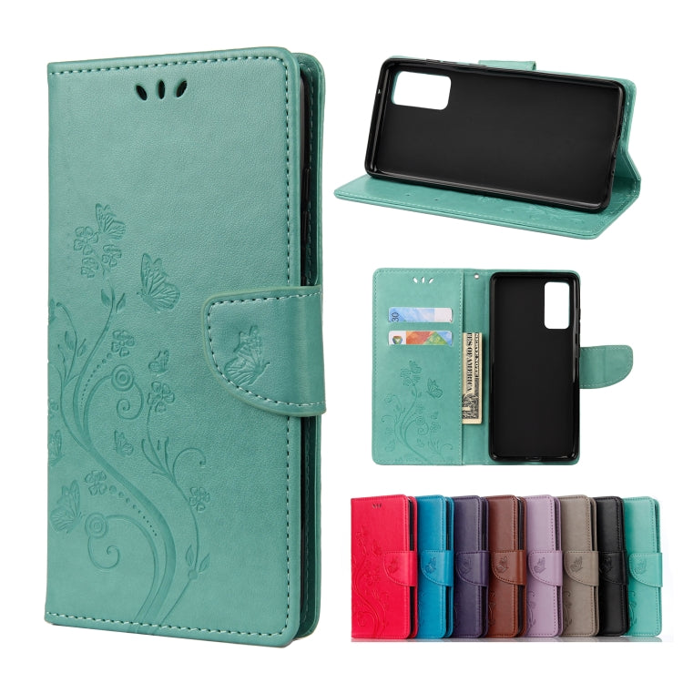 Custodia portafoglio in pelle con farfalla per Galaxy S21 FE