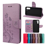 Custodia portafoglio in pelle con farfalla per Galaxy S21 FE