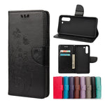 Custodia portafoglio in pelle con farfalla per Galaxy S21 FE