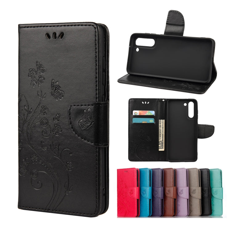 Custodia portafoglio in pelle con farfalla per Galaxy S21 FE