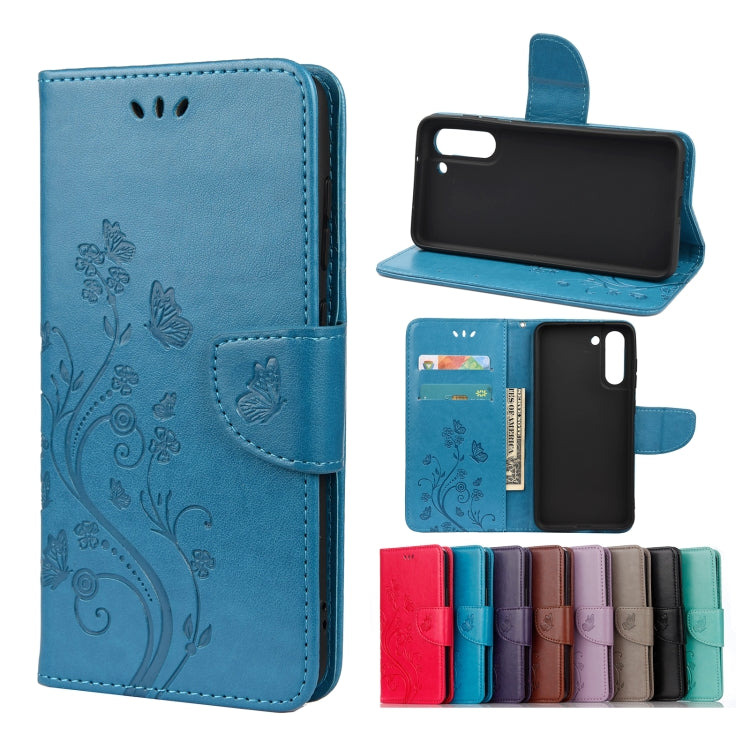 Custodia portafoglio in pelle con farfalla per Galaxy S21 FE