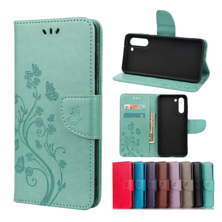 Custodia portafoglio in pelle con farfalla per Galaxy S21 FE