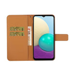 Custodia portafoglio in pelle per Samsung Galaxy A02s