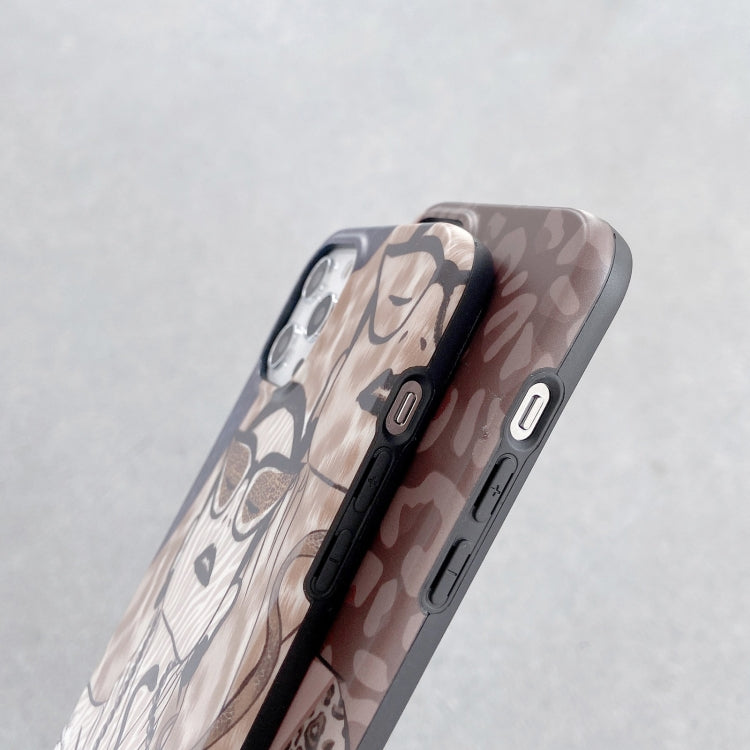 Custodia TPU antiurto motivo leopardato per iPhone 11 Pro Max