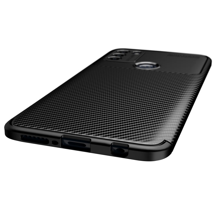 Custodia in TPU antiurto con trama in fibra di carbonio, For Honor Play 5T, For Motorola Moto G50, For Motorola Moto G60, For vivo V21