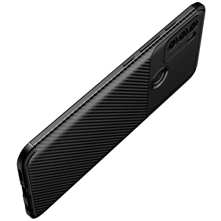Custodia in TPU antiurto con trama in fibra di carbonio, For Honor Play 5T, For Motorola Moto G50, For Motorola Moto G60, For vivo V21