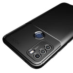 Custodia in TPU antiurto con trama in fibra di carbonio, For Honor Play 5T, For Motorola Moto G50, For Motorola Moto G60, For vivo V21