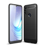 Custodia in TPU in fibra di carbonio con trama spazzolata, For Motorola Moto G50, For Motorola Moto G60