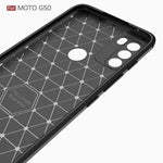 Custodia in TPU in fibra di carbonio con trama spazzolata, For Motorola Moto G50, For Motorola Moto G60