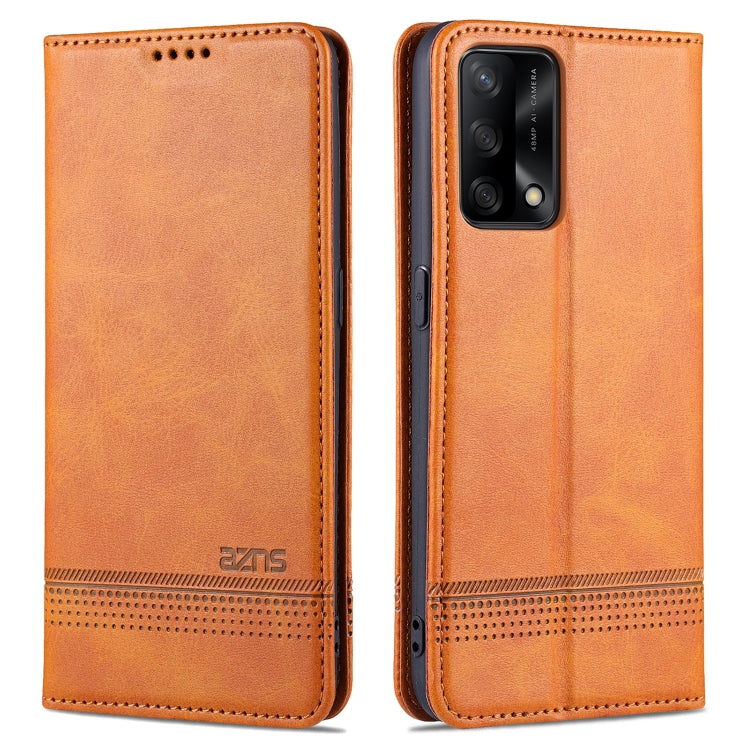 AZNS Custodia in pelle a vibrazione orizzontale con struttura in vitello magnetico con slot per carte, supporto e portafoglio, For OPPO A74 4G / F19, For OPPO Realme C15 / C12 / C25 / Narzo 30A