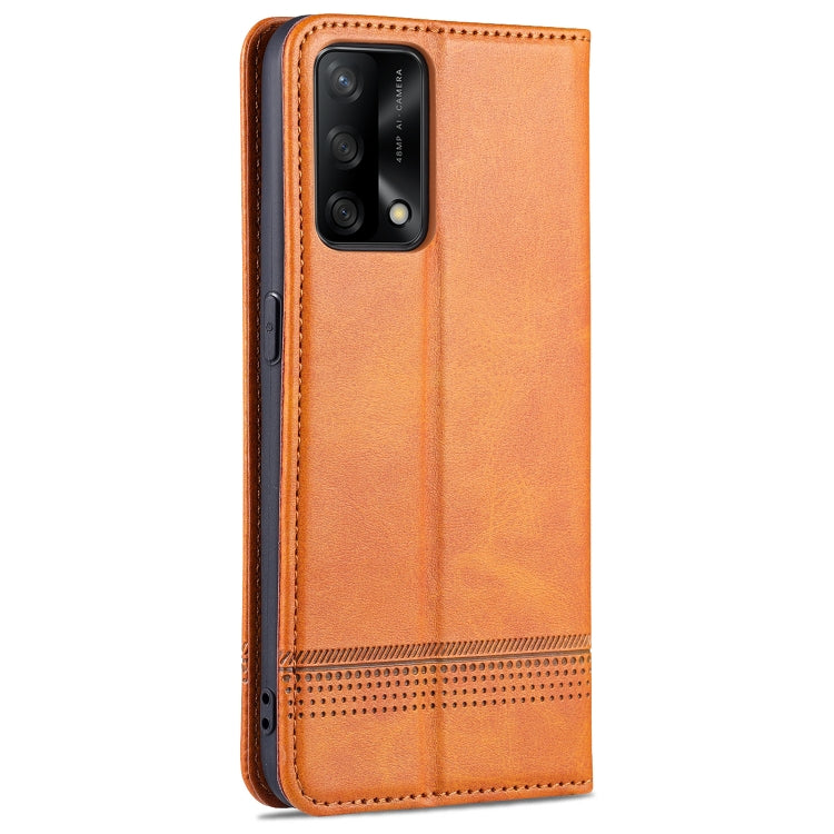 AZNS Custodia in pelle a vibrazione orizzontale con struttura in vitello magnetico con slot per carte, supporto e portafoglio, For OPPO A74 4G / F19, For OPPO Realme C15 / C12 / C25 / Narzo 30A