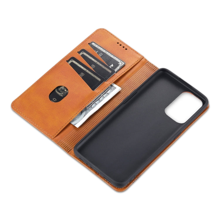 AZNS Custodia in pelle a vibrazione orizzontale con struttura in vitello magnetico con slot per carte, supporto e portafoglio, For OPPO A74 4G / F19, For OPPO Realme C15 / C12 / C25 / Narzo 30A