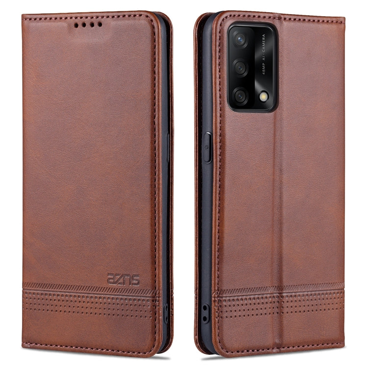 AZNS Custodia in pelle a vibrazione orizzontale con struttura in vitello magnetico con slot per carte, supporto e portafoglio, For OPPO A74 4G / F19, For OPPO Realme C15 / C12 / C25 / Narzo 30A