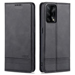 AZNS Custodia in pelle a vibrazione orizzontale con struttura in vitello magnetico con slot per carte, supporto e portafoglio, For OPPO A74 4G / F19, For OPPO Realme C15 / C12 / C25 / Narzo 30A