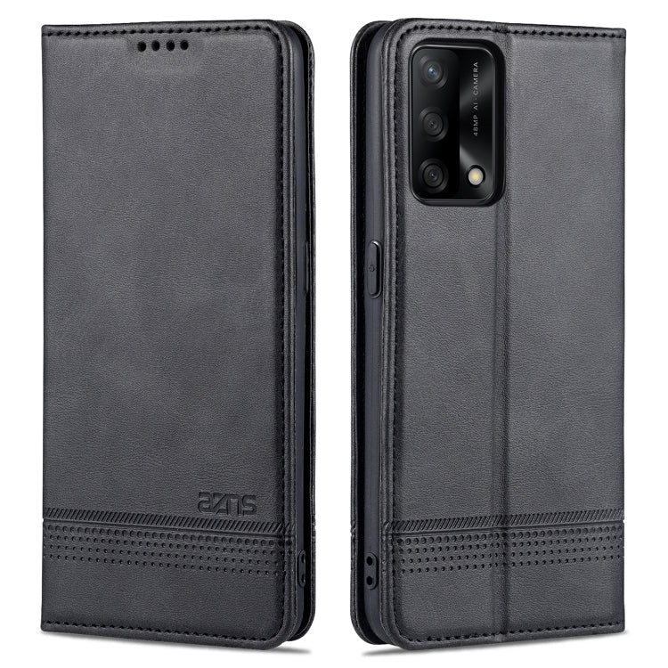 AZNS Custodia in pelle a vibrazione orizzontale con struttura in vitello magnetico con slot per carte, supporto e portafoglio, For OPPO A74 4G / F19, For OPPO Realme C15 / C12 / C25 / Narzo 30A