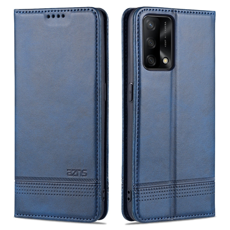 AZNS Custodia in pelle a vibrazione orizzontale con struttura in vitello magnetico con slot per carte, supporto e portafoglio, For OPPO A74 4G / F19, For OPPO Realme C15 / C12 / C25 / Narzo 30A