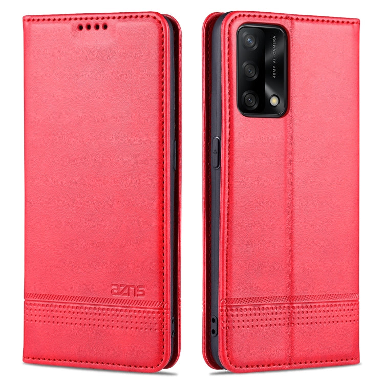 AZNS Custodia in pelle a vibrazione orizzontale con struttura in vitello magnetico con slot per carte, supporto e portafoglio, For OPPO A74 4G / F19, For OPPO Realme C15 / C12 / C25 / Narzo 30A