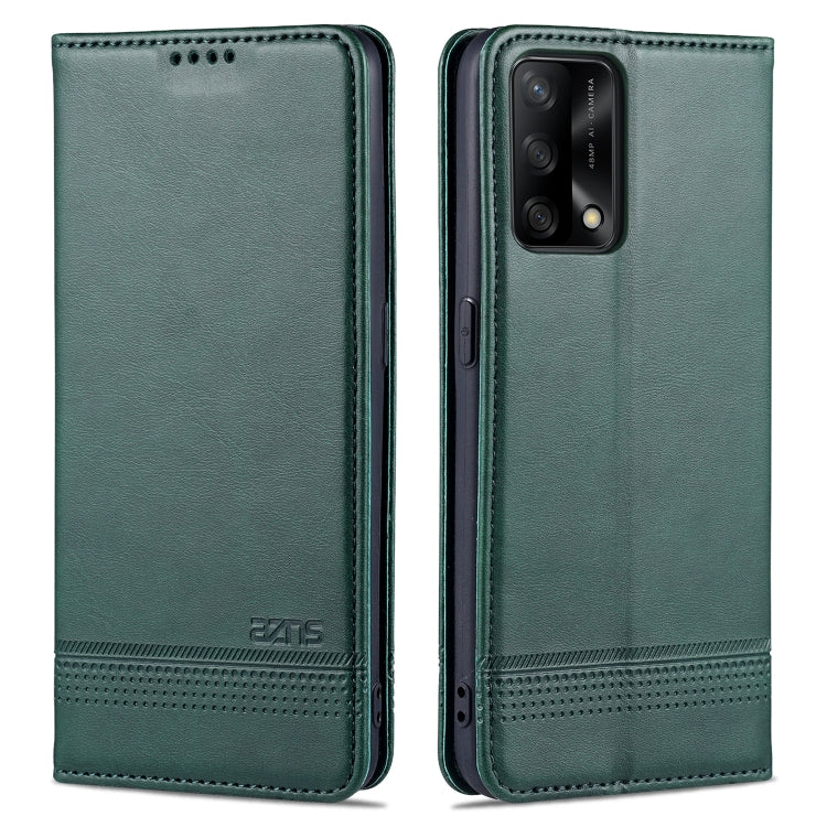 AZNS Custodia in pelle a vibrazione orizzontale con struttura in vitello magnetico con slot per carte, supporto e portafoglio, For OPPO A74 4G / F19, For OPPO Realme C15 / C12 / C25 / Narzo 30A