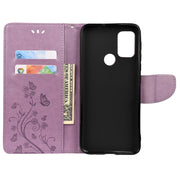 Custodia in pelle flip orizzontale con motivo floreale a farfalla con supporto, slot per schede e portafoglio, For Motorola Moto G30, For Nokia 5.4, For Xiaomi Redmi Note 10 Pro