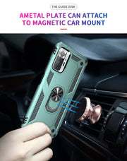 Custodia protettiva antiurto in TPU + PC con supporto girevole a 360 gradi, For Xiaomi Redmi Note 10 Pro Max