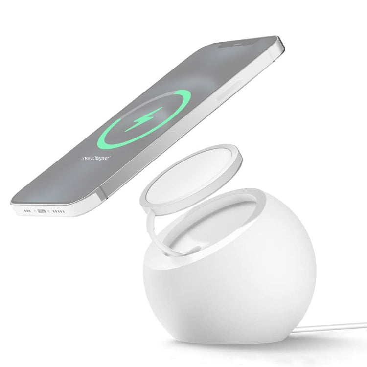 Supporto per caricabatterie magnetico Magsafe in pelle di silicone per iPhone serie 12, Silicone Pellet