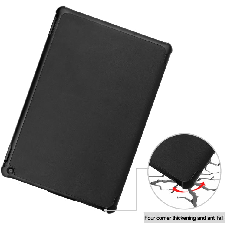 Custer Texture custodia orizzontale in pelle a libro con supporto a tre pieghe e funzione Sleep/Wake-up, For Amazon Fire HD 10 (2021)