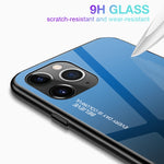 Custodia in vetro a colori per iPhone 11 Pro Max e iPhone 11