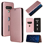 Struttura in fibra di carbonio Flip orizzontale magnetico Custodia in pelle TPU + PC + PU con slot per schede, For Xiaomi Black Shark 4 / 4 Pro, For Samsung Galaxy A82 5G /Quantum 2