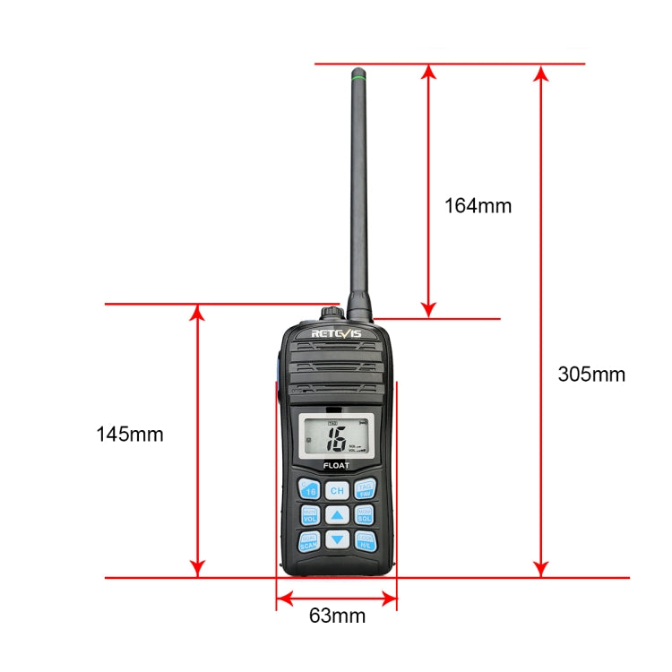 RETEVIS RT55 Radio bidirezionale impermeabile 5W 156-163 MHz