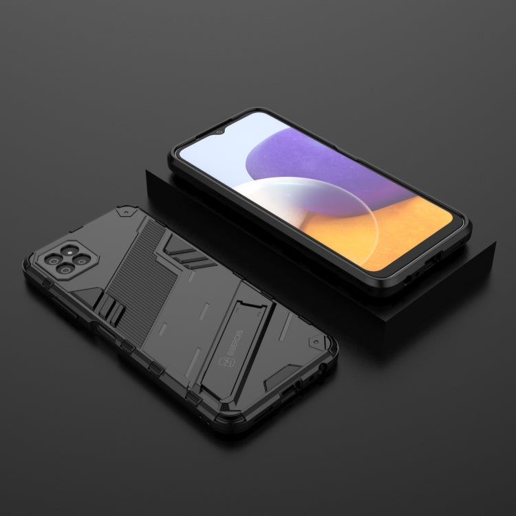 Custodia TPU antiurto con supporto per Galaxy A22 5G