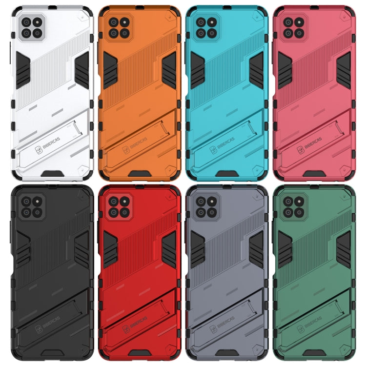 Custodia TPU antiurto con supporto per Galaxy A22 5G