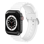 Cinturino per orologio in silicone stile Business B, For Apple Watch Series 7 45mm / 6 & SE & 5 & 4 44mm / 3 & 2 & 1 42mm, For Apple Watch Series 7 41mm / 6 & SE & 5 & 4 40mm / 3 & 2 & 1 38mm                                                             ...